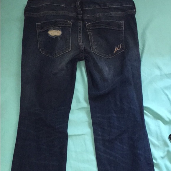 Express Skinny Low Rise Ripped Jeans - Picture 2 of 2